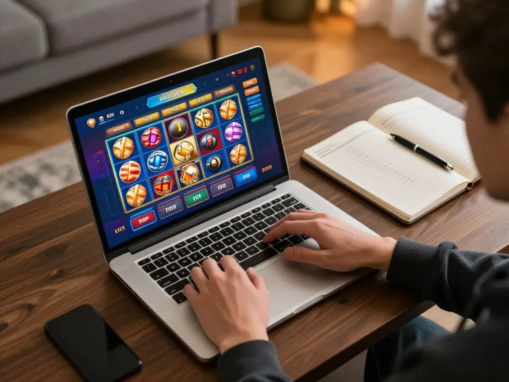 Engaging in responsible gaming with situs toto on a colorful casino app while strategizing for better odds