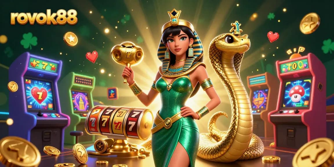 Engage with the vibrant world of gambling at ROKOK88 with stunning slot reels and 3D characters.