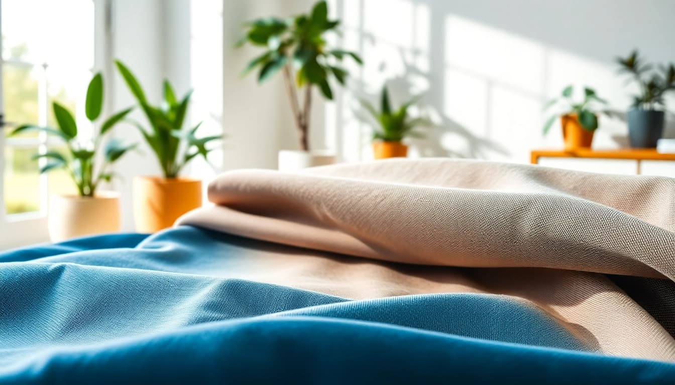 Canvas stalen gepresenteerd in een stijlvolle woning, benadrukt textuur en kleur.