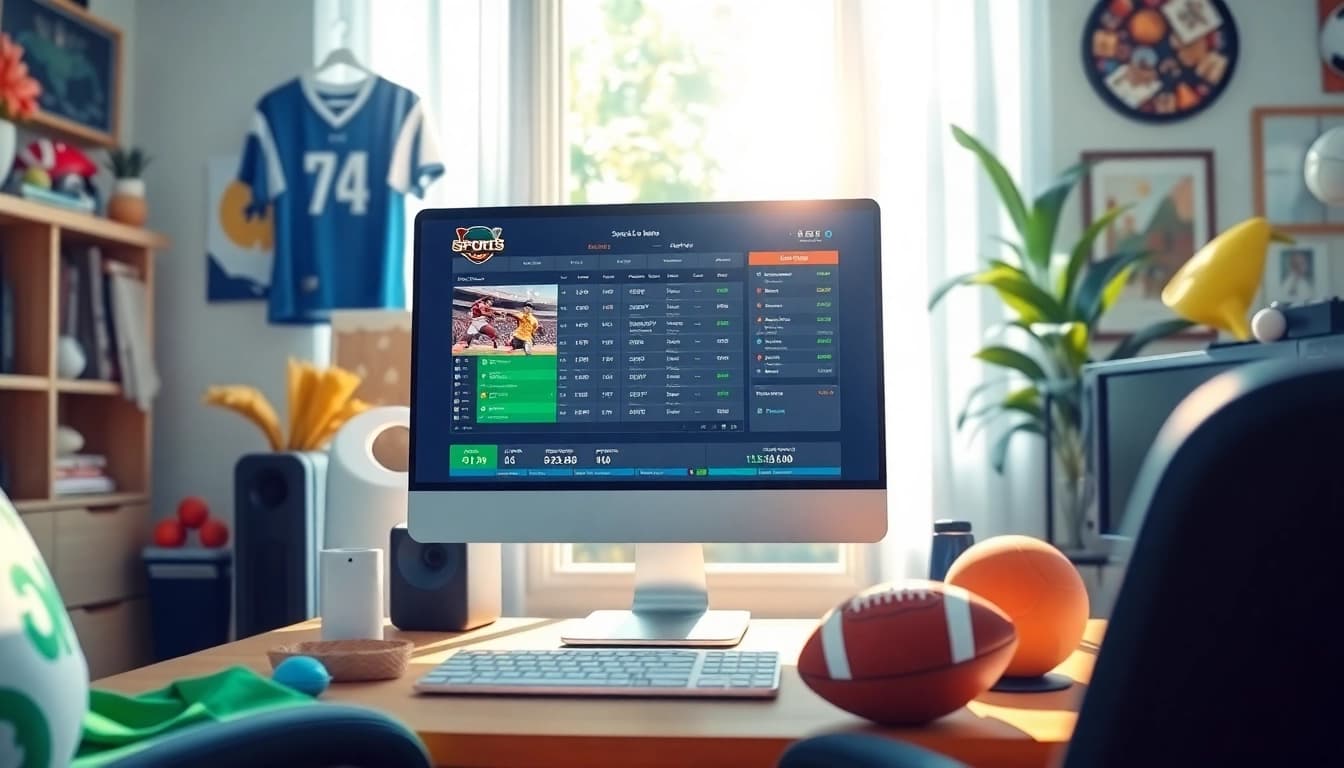 Engaging visual of online sports betting South Carolina showcasing vibrant sports themes and a modern interface.