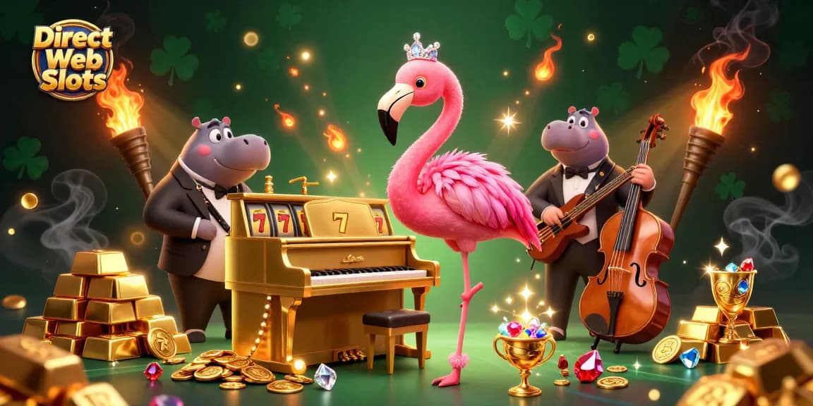 Experience thrilling gameplay with Direct Web Slots featuring vibrant characters and dazzling casino elements.