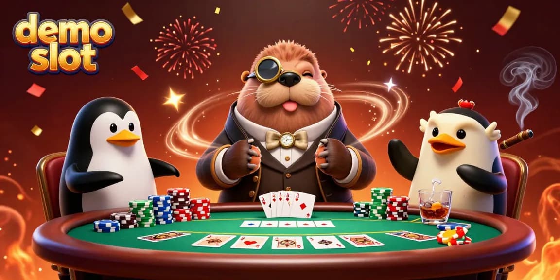 Menang besar dengan demo slot, beragam simbol slot dan elemen taruhan lainnya di meja poker