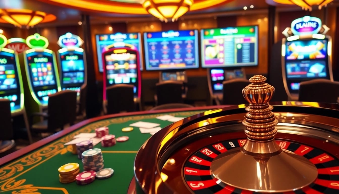 Vivez l'excitation du casino en ligne Français avec des jetons de poker vibrants et des visuels de jeux de luxe.