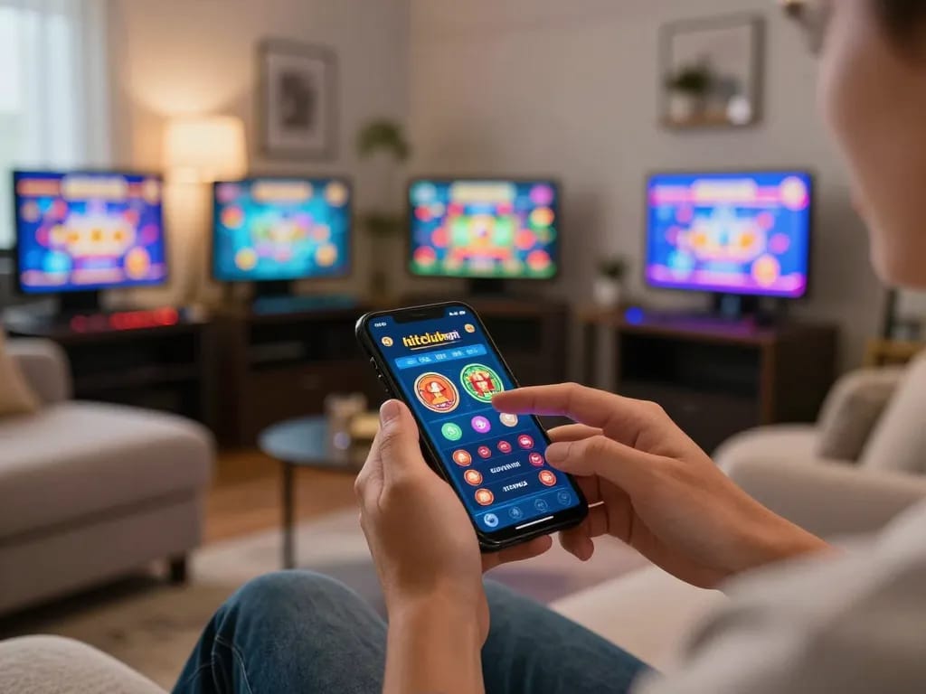 Engaging with hitclubapk mobile app for an exciting online gambling experience on a smartphone