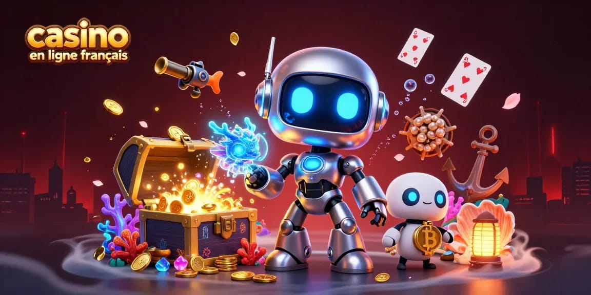Jouez à des jeux captivants sur casino en ligne français avec des personnages futuristes et des trésors étincelants.