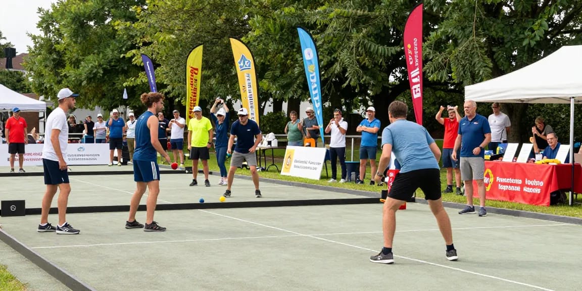 Aktivitas kompetisi olahraga petanque di fopikotabitung.org dengan peserta dan penonton antusias.