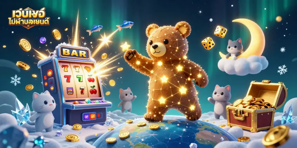 ภาพเกมสล็อตออนไลน์ที่เต็มไปด้วยการเล่นพนัน เว็บตรงไม่ผ่านเอเย่นต์ ที่สนุกสนานและน่าตื่นเต้น