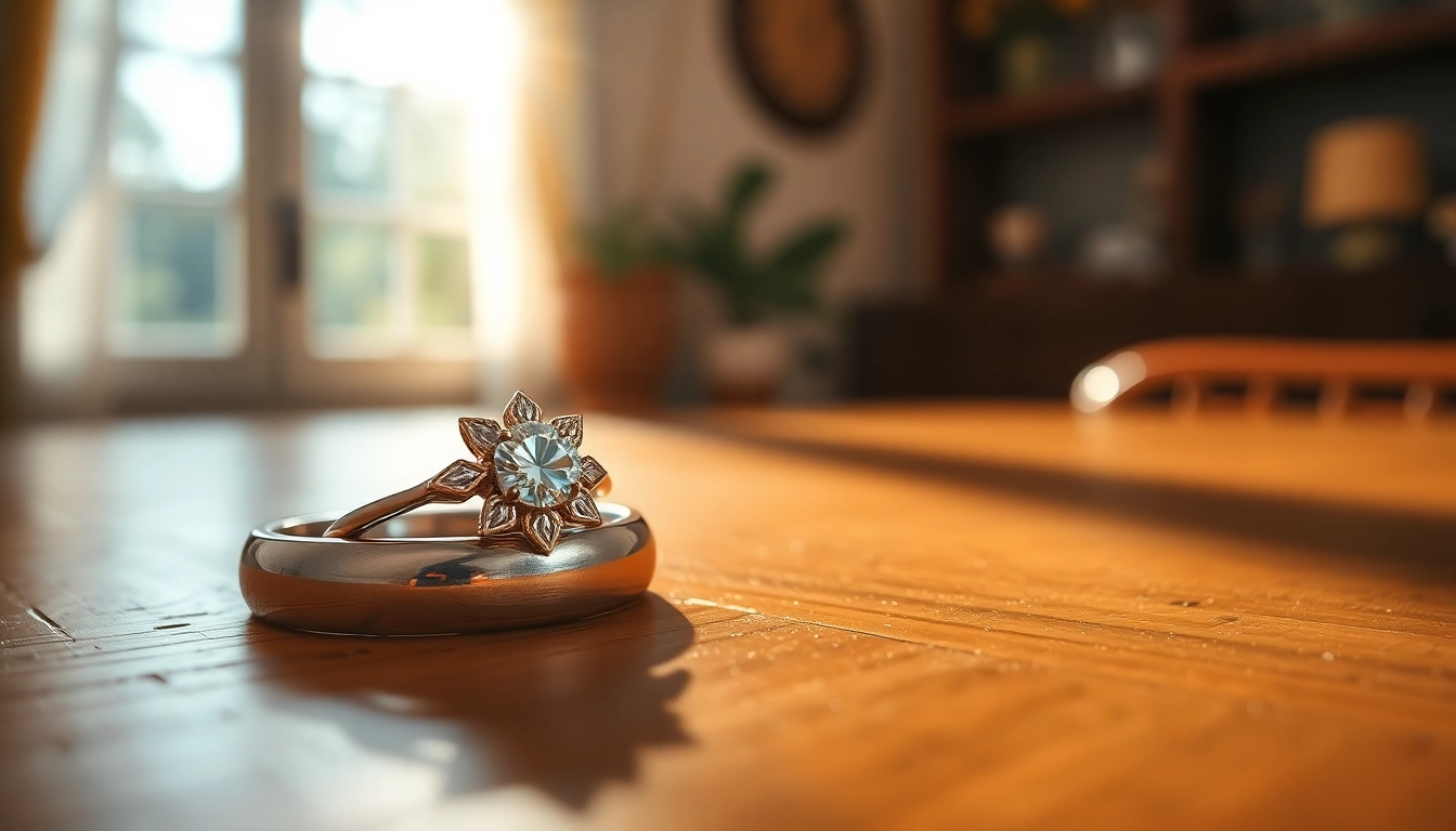 Admire the stunning promise rings showcased with elegant details and warm lighting.