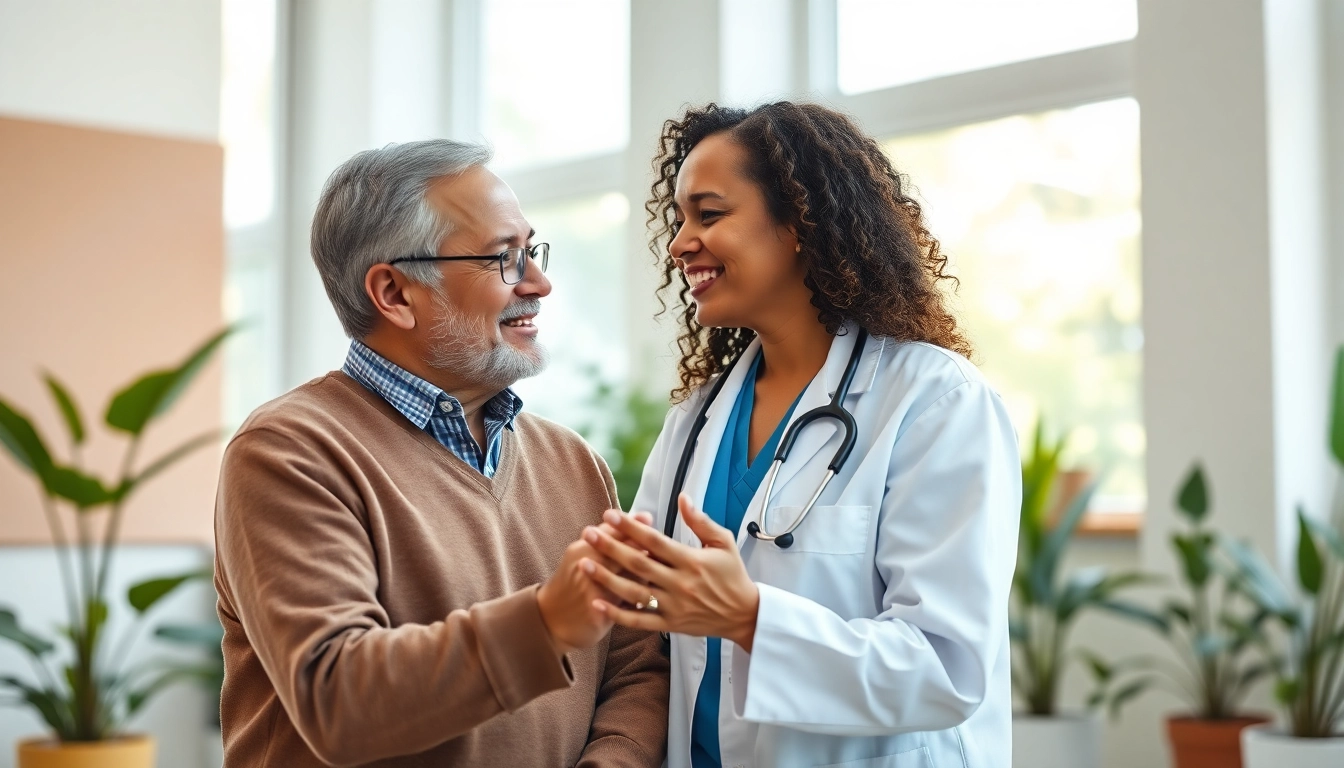 Engage with a caring doctor promoting Health through compassionate patient interaction.