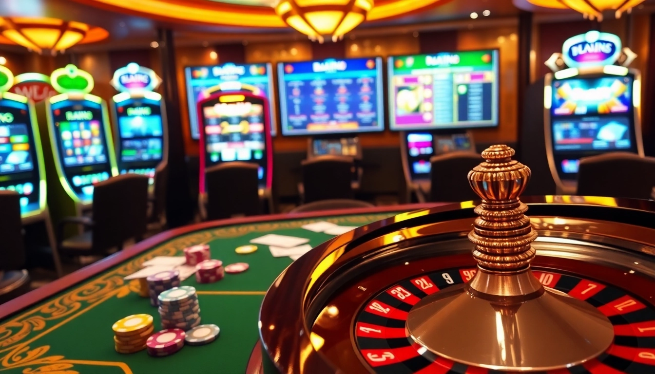 Vivez l'excitation du casino en ligne Français avec des jetons de poker vibrants et des visuels de jeux de luxe.