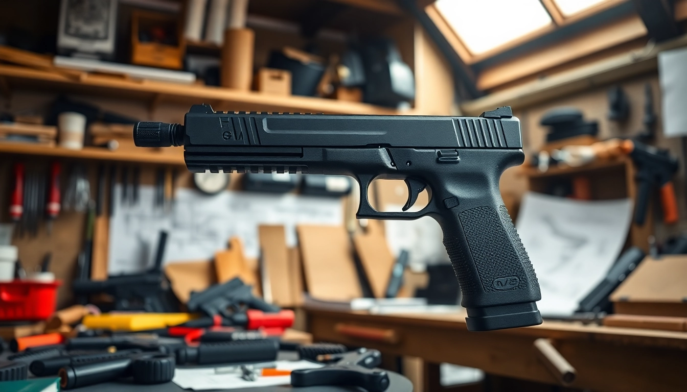 Assembling the polymer80 glock 19 pf940c complete kit in a well-lit workshop.