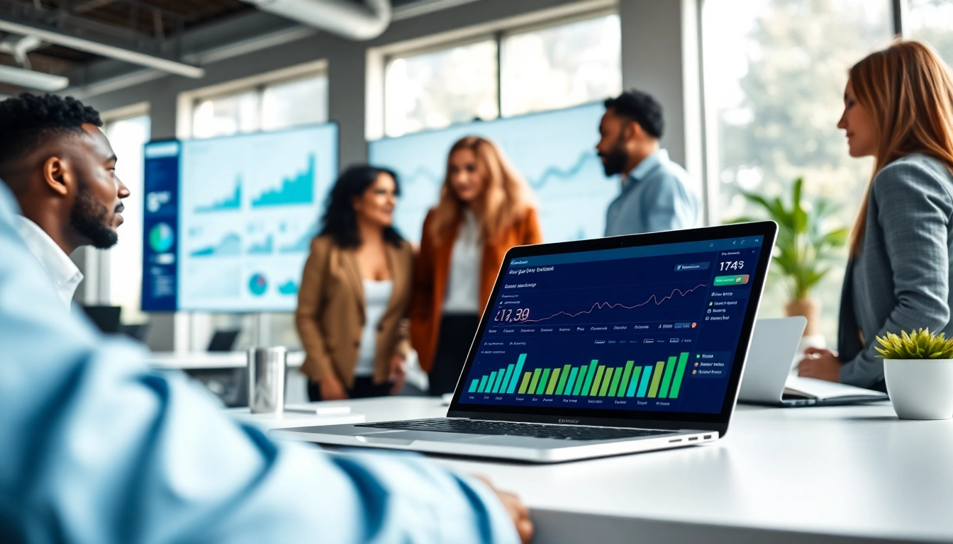 Engage with an enterprise assistant saas in a modern workspace showcasing advanced collaboration.