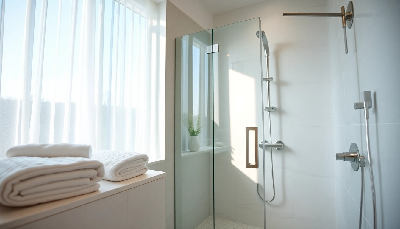 Experience elegant showers Australia with a luxurious rain shower design and modern fixtures.