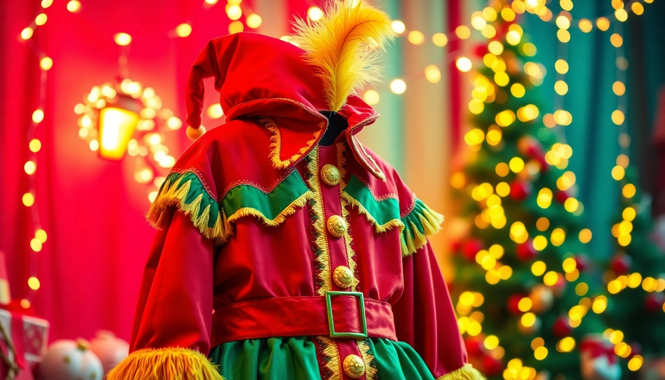 Adorn a colorful pietenpak costume showcasing vibrant details en accessories.