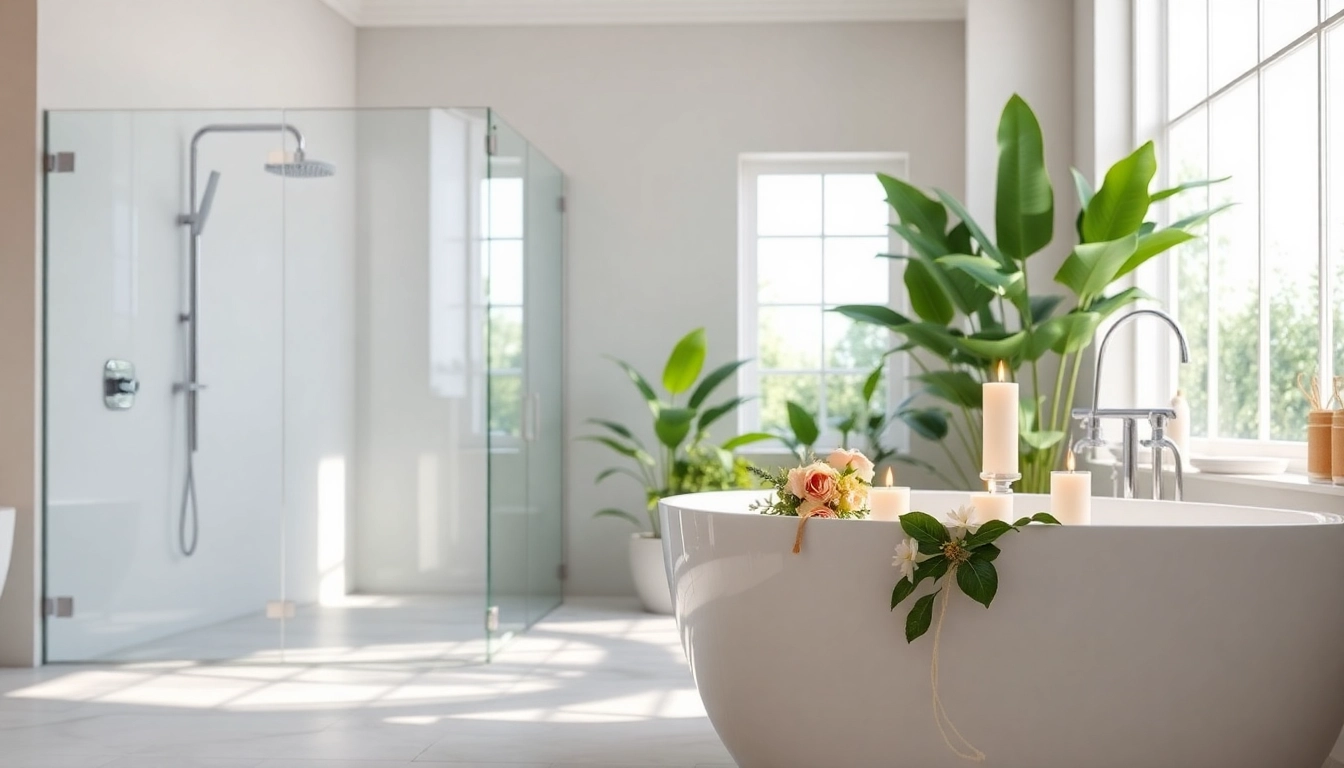 Aménager un espace détente avec sunny showers france pour votre salle de bains moderne.