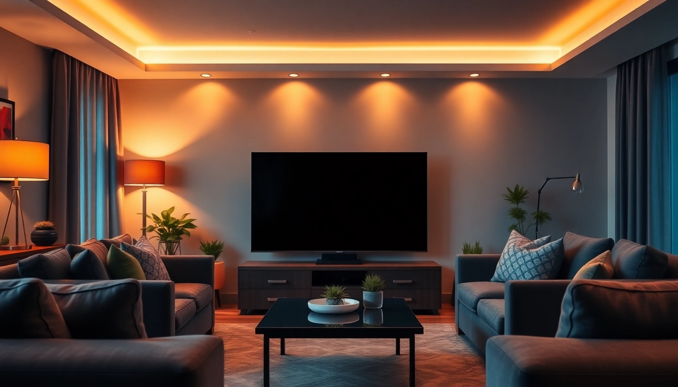 Watch live content on iron tv in a cozy living room with sleek decor.