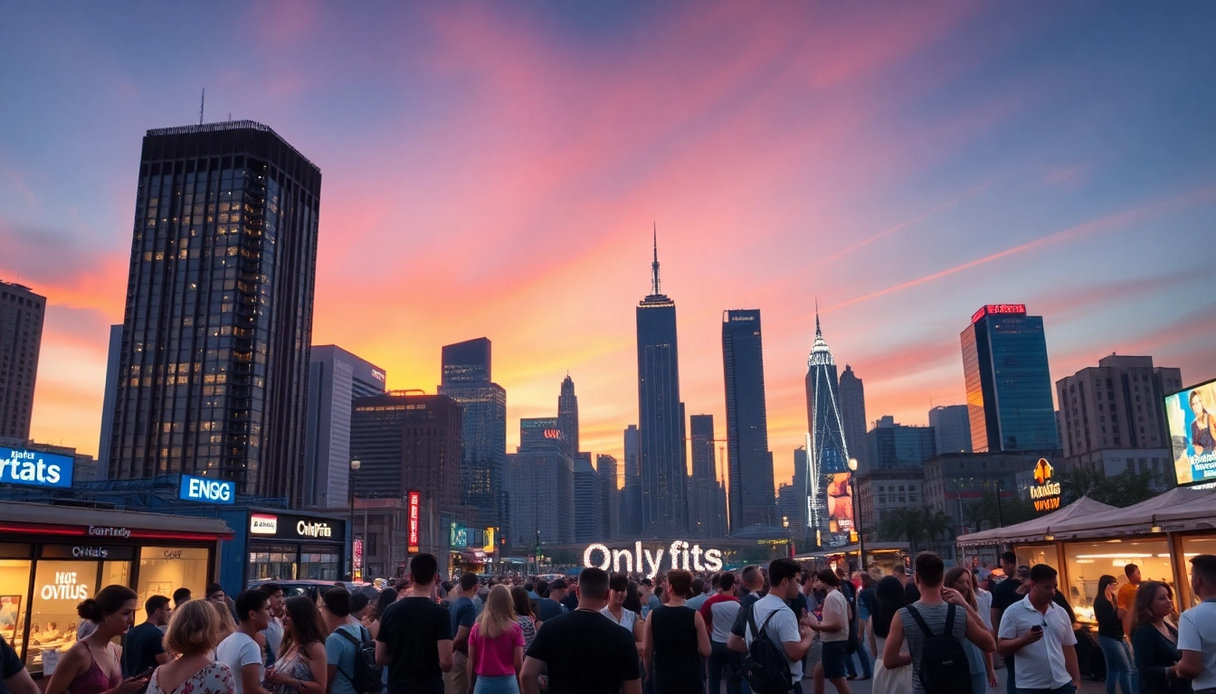 onlyfans search by city showcasing a vibrant urban nightlife scene with diverse people.