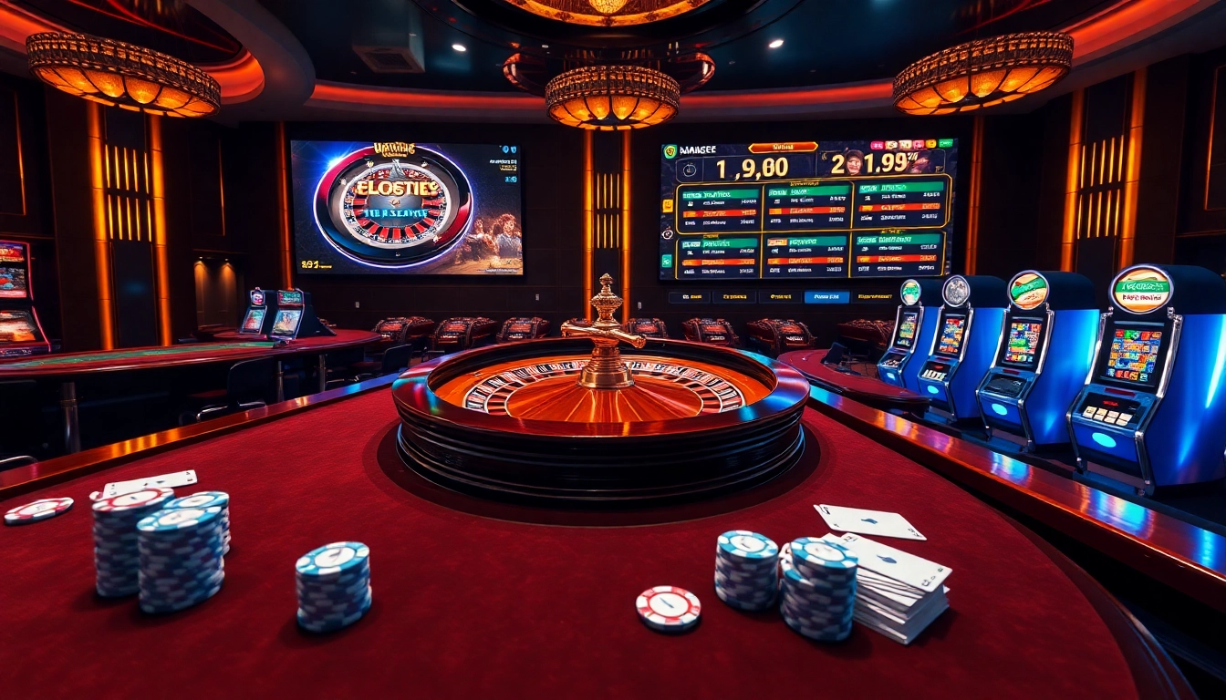 Découvrez une action de jeu de premier plan au meilleur casino en ligne 2026 avec des visuels vibrants de roulette et de poker.