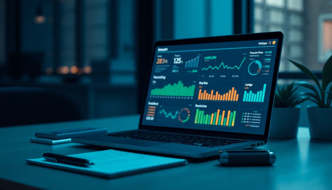 Infosec-focused workspace showcasing a secure price tracking dashboard on a modern laptop.
