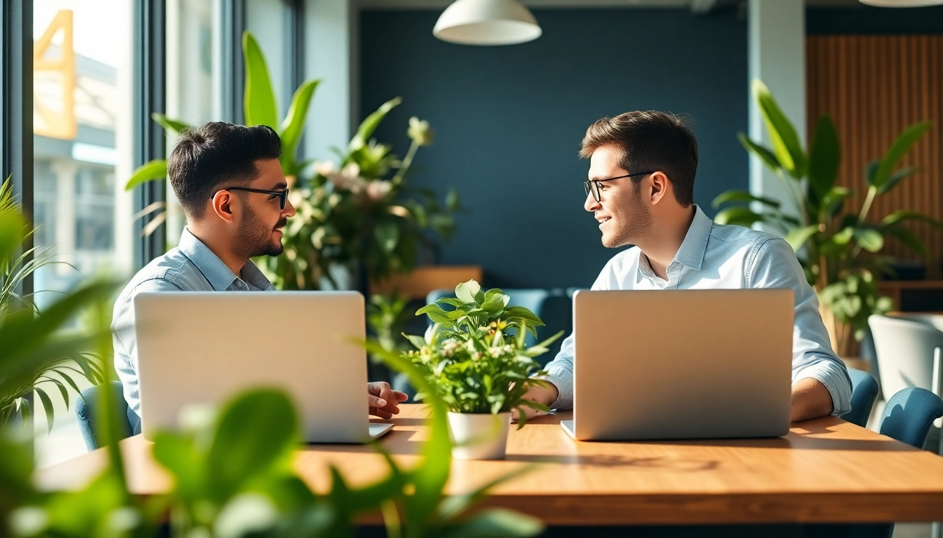 Find verified emails from linkedin through professionals collaborating in a modern workspace.