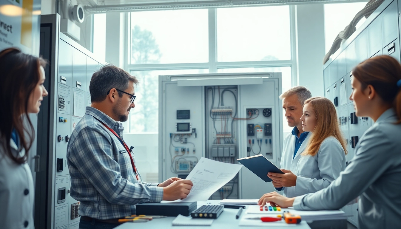Attend a low voltage training session with a professional instructor demonstrating electrical wiring.