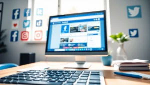 Engaging setup showcasing a facebook smm panel interface, illustrating social media marketing strategies.