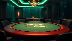 Explore o cassino online com gráficos vibrantes e cartas atraentes em uma mesa eletrônica.