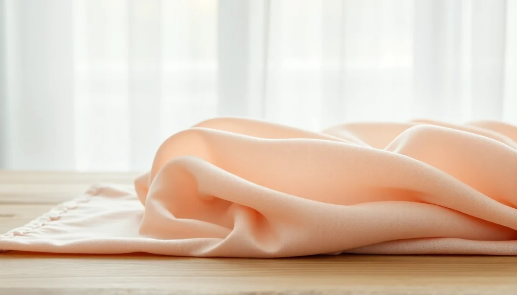 Bekijk de mooie textuur en kleur van hydrofiele stof in een serene setting.