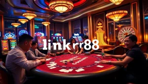 Experience thrilling gameplay at RR88, your ultimate gambling destination with vibrant casino elements.