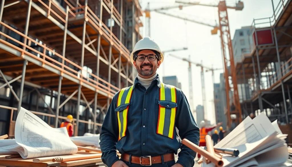 Manhattan General Contractor supervising a lively construction site with teamwork and tools.