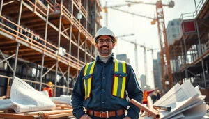 Manhattan General Contractor supervising a lively construction site with teamwork and tools.
