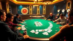 Engage in thrilling gameplay with immersive visuals in porn games ai at a luxurious casino setting.