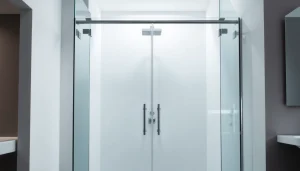 Install a frameless glass shower enclosure to achieve a sleek, modern bathroom design.