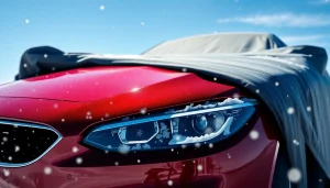 Protect your car this winter with effective winter car protection Chattanooga options, showcasing a well-maintained vehicle covered in snow.