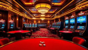 Engage in the thrilling world of idnslot with vibrant casino visuals and exciting gaming elements.