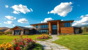 Showcase of custom residential architecture services highlighting a modern home with elegant landscaping and inviting atmosphere.