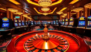 Découvrez le luxe d'un casino fiable en ligne avec des joueurs s'engageant aux tables de poker.
