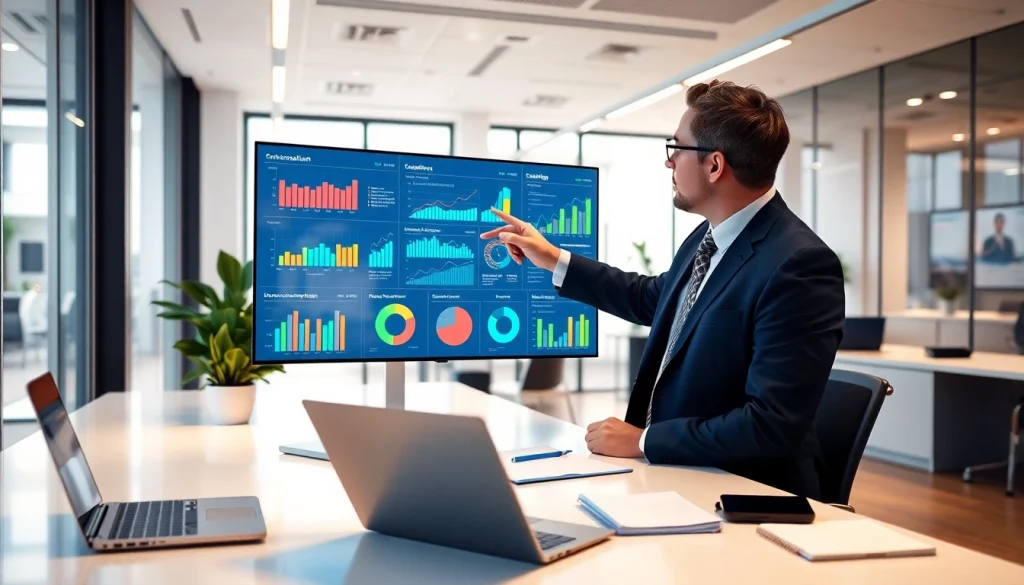 Engaging Bid-No-Bid Analysis being conducted by a business consultant in a modern workspace.
