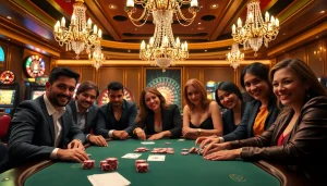 Vivez l'excitation d'un casino fiable en ligne à une table de poker à enjeux élevés.